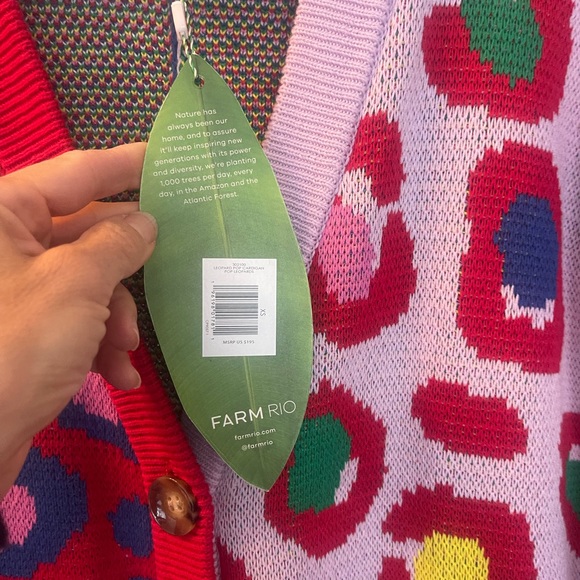 FARM Rio Multicolor Leopard Print Cardigan - Picture 4 of 5